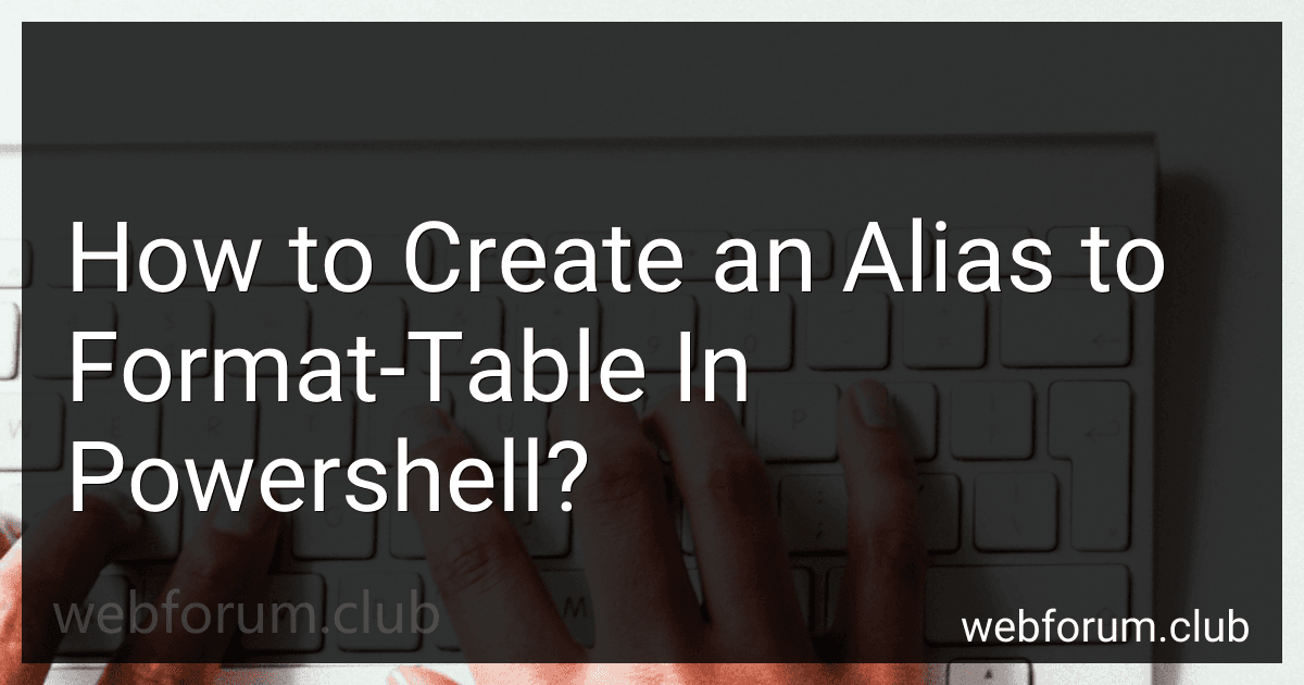 How to Create an Alias to Format-Table In Powershell? image