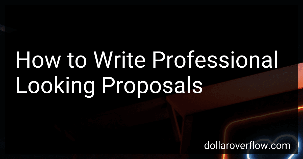 How to Write Professional Looking Proposals image