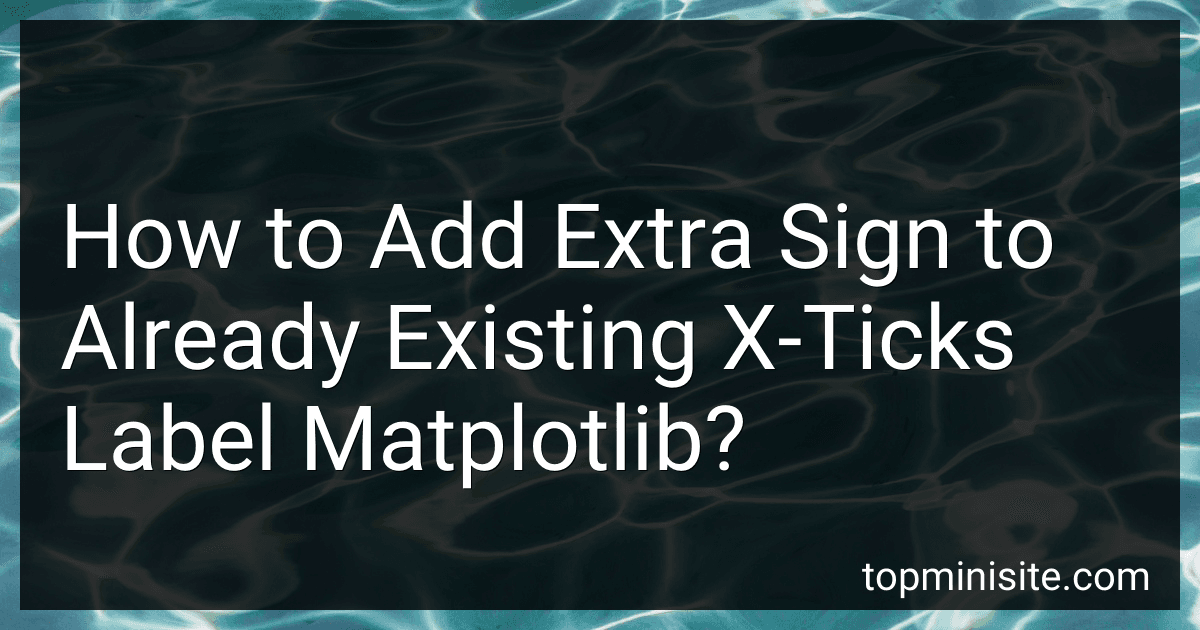 How to Add Extra Sign to Already Existing X-Ticks Label Matplotlib? image