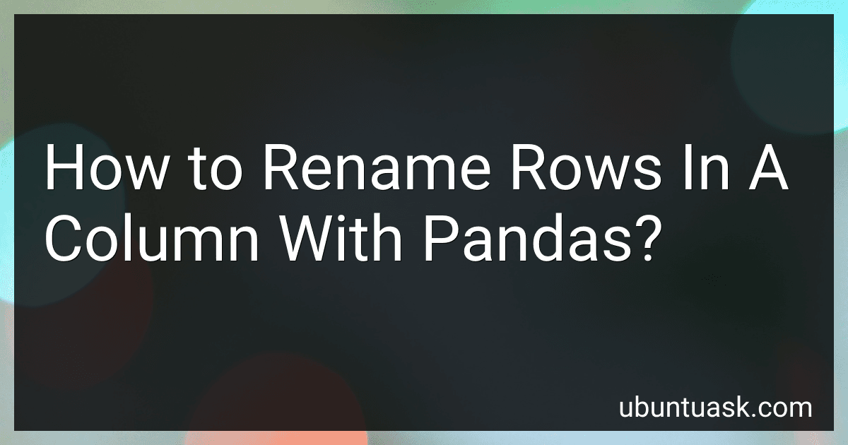 How to Rename Rows In A Column With Pandas? image