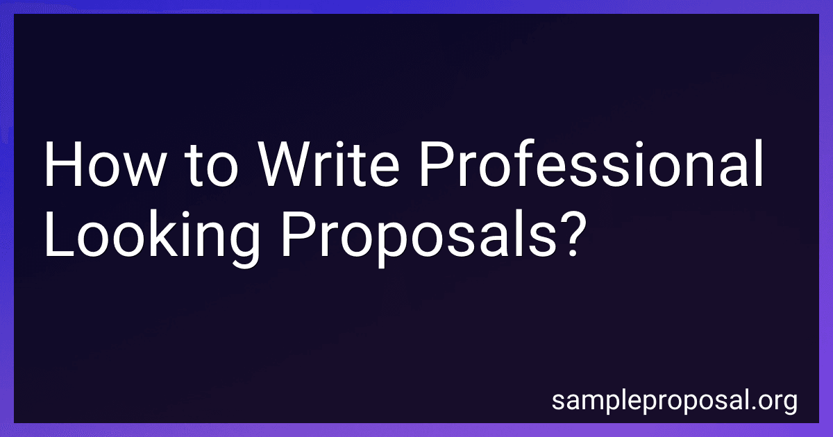 How to Write Professional Looking Proposals? image