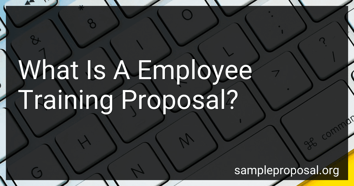 What Is A Employee Training Proposal? image