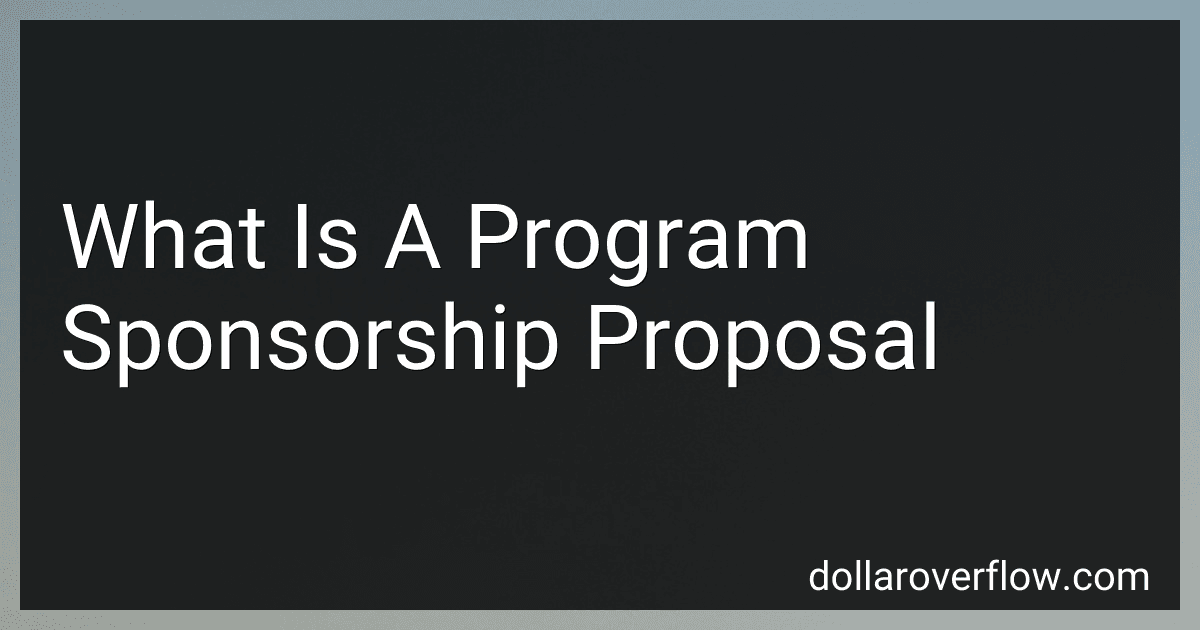 What Is A Program Sponsorship Proposal image