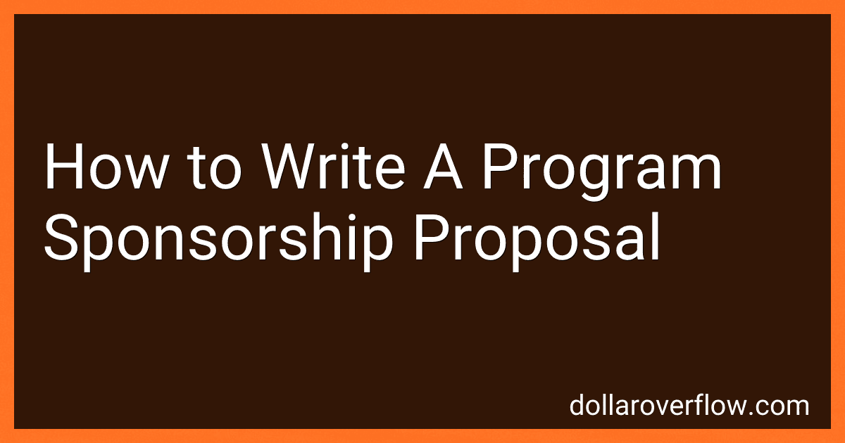 How to Write A Program Sponsorship Proposal preview