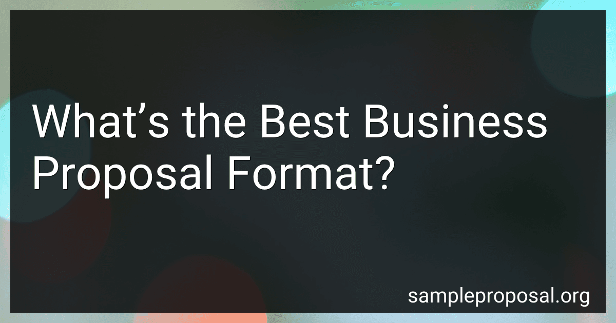 What’s the Best Business Proposal Format? image