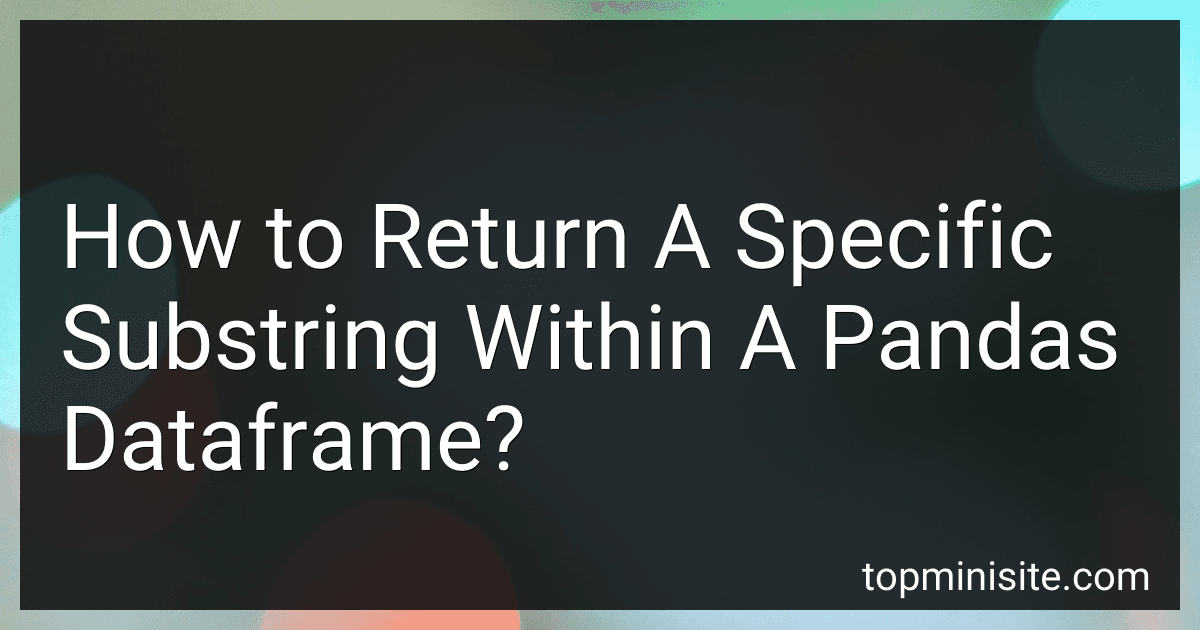 How to Return A Specific Substring Within A Pandas Dataframe? preview