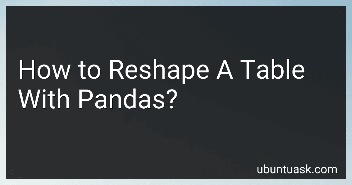 How to Reshape A Table With Pandas? image