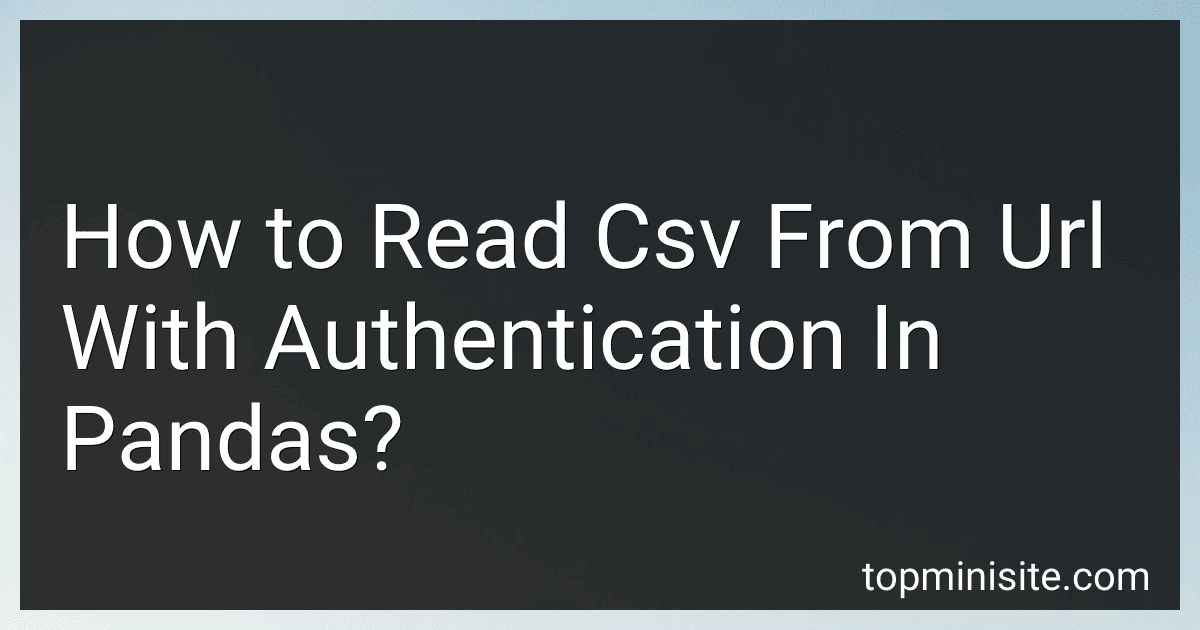 How to Read Csv From Url With Authentication In Pandas? image