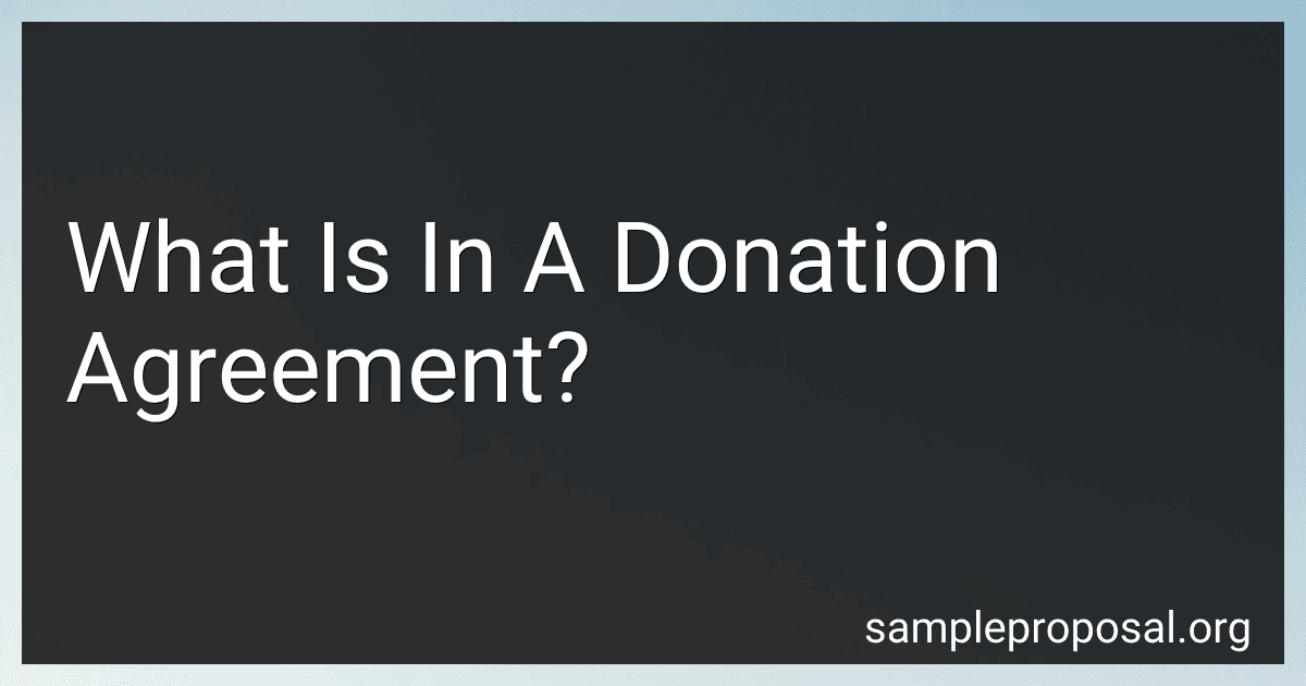 What Is In A Donation Agreement? image