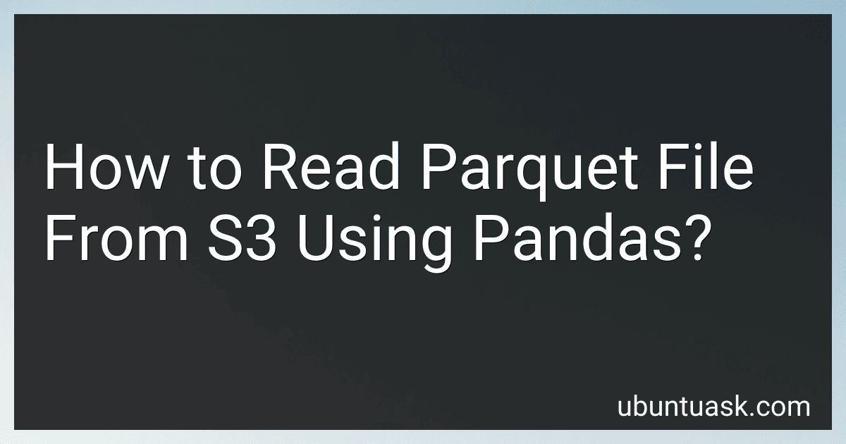 How to Read Parquet File From S3 Using Pandas? image