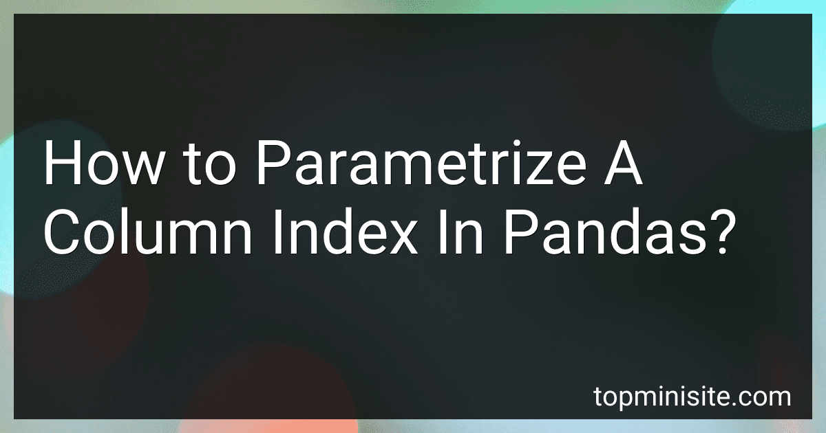 How to Parametrize A Column Index In Pandas? image