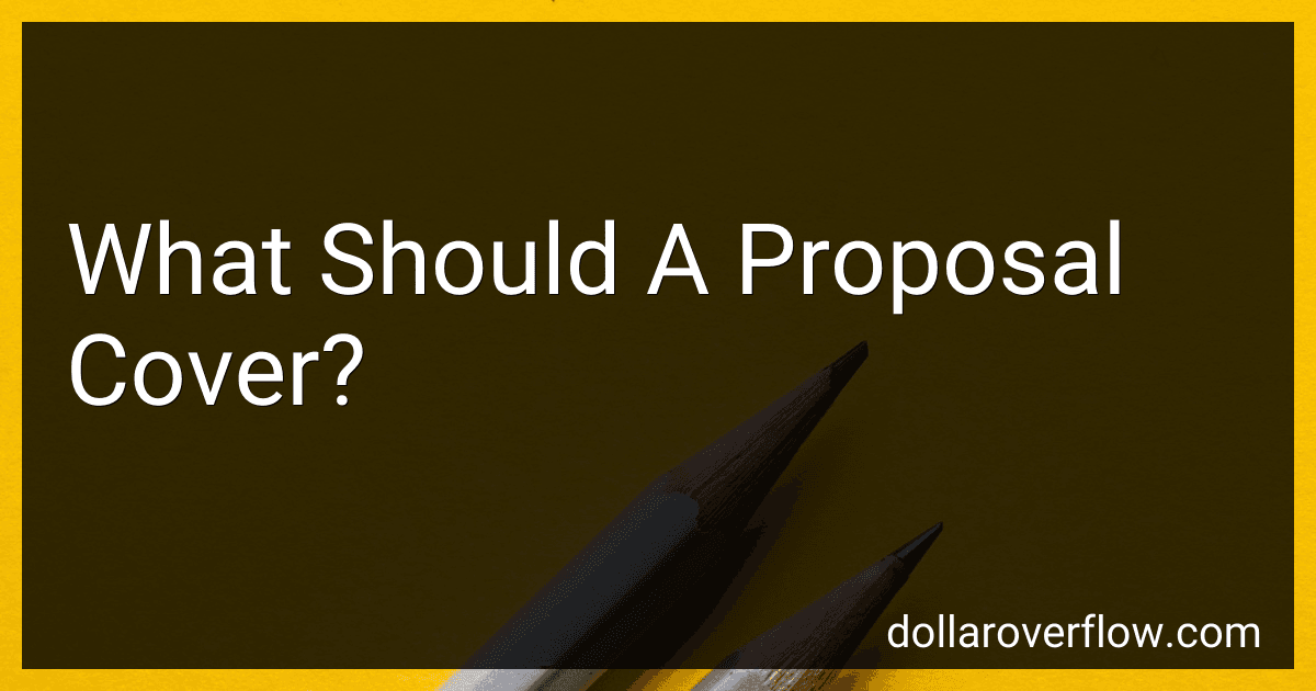 What Should A Proposal Cover? image