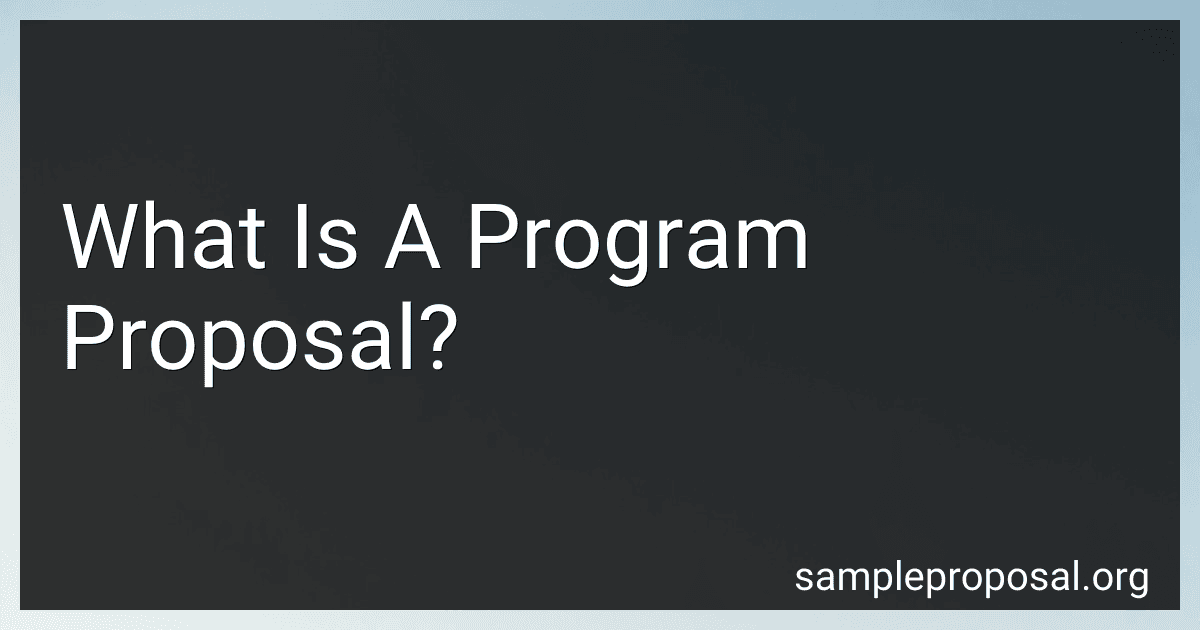 What Is A Program Proposal? image