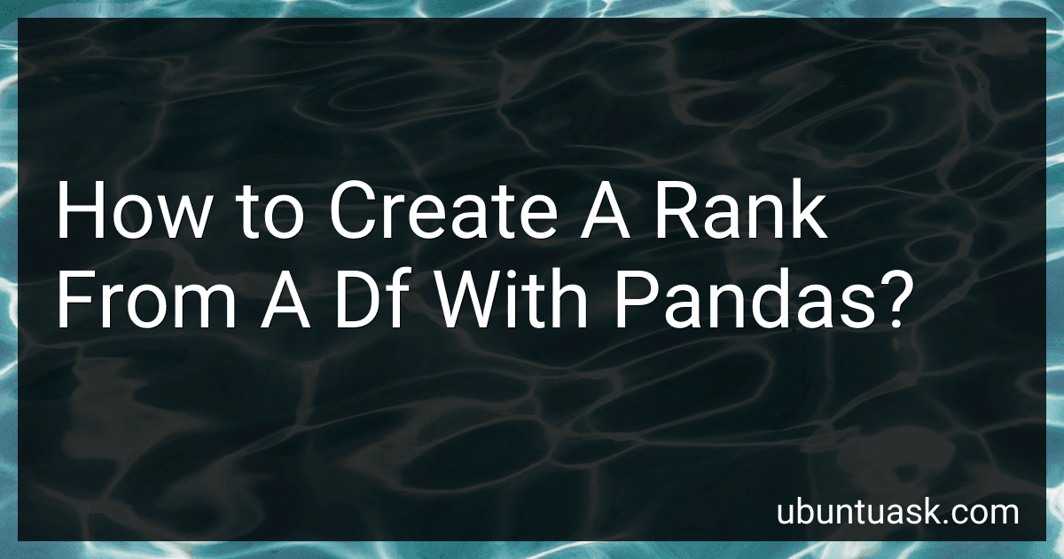 How to Create A Rank From A Df With Pandas? image