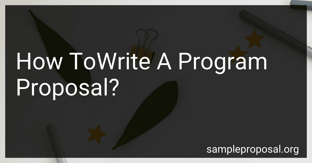 How ToWrite A Program Proposal? image