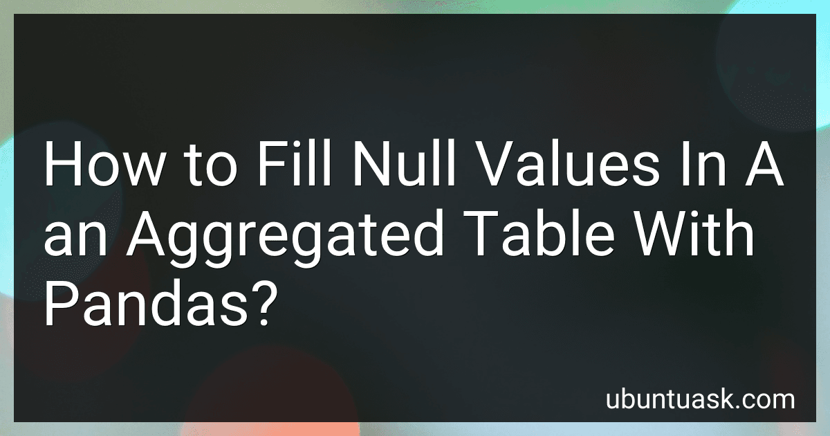 How to Fill Null Values In A an Aggregated Table With Pandas? preview