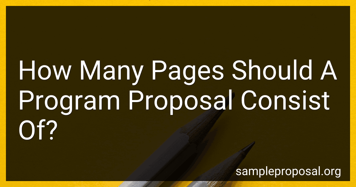 How Many Pages Should A Program Proposal Consist Of? image