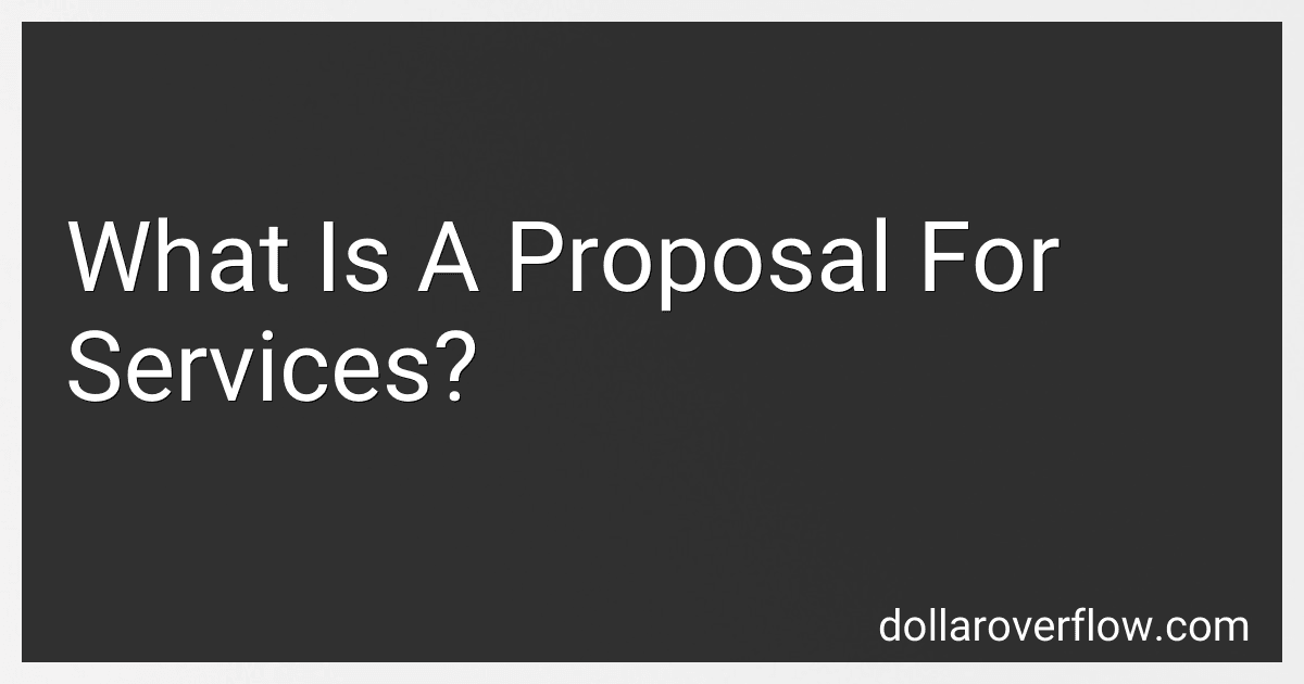 What Is A Proposal For Services? image