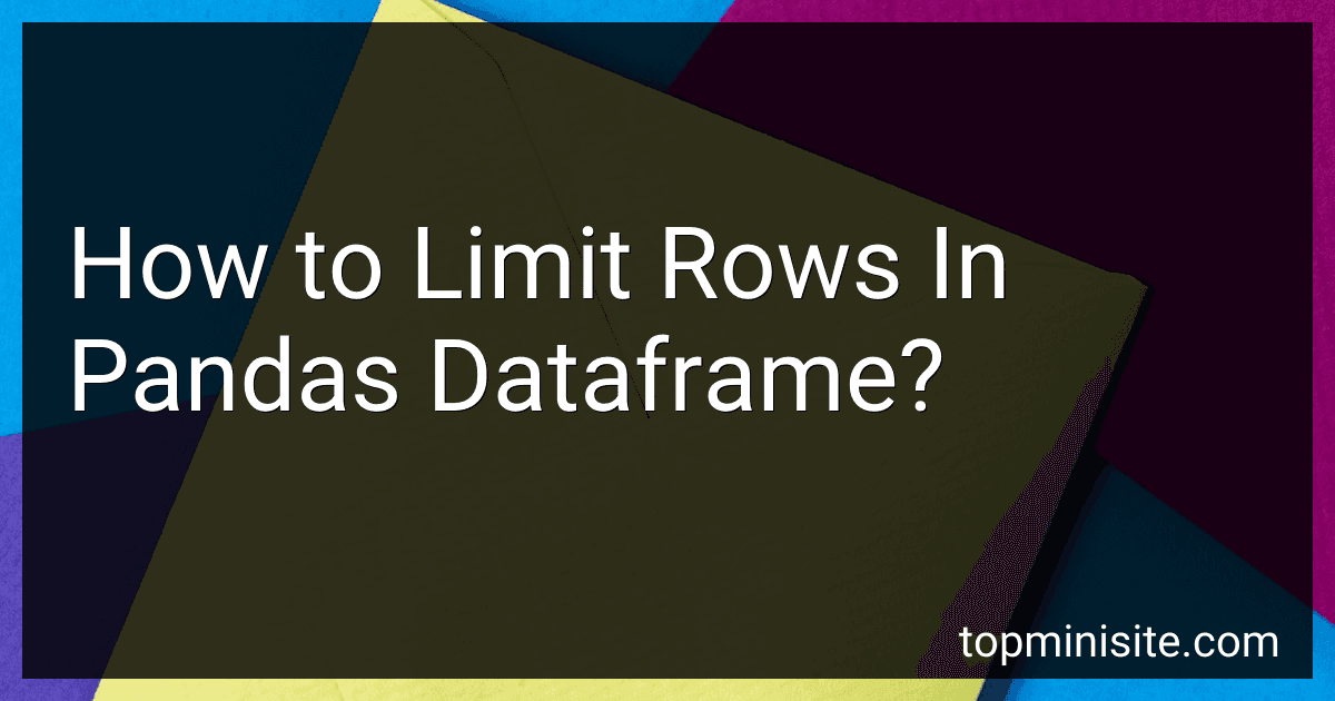 How to Limit Rows In Pandas Dataframe? image