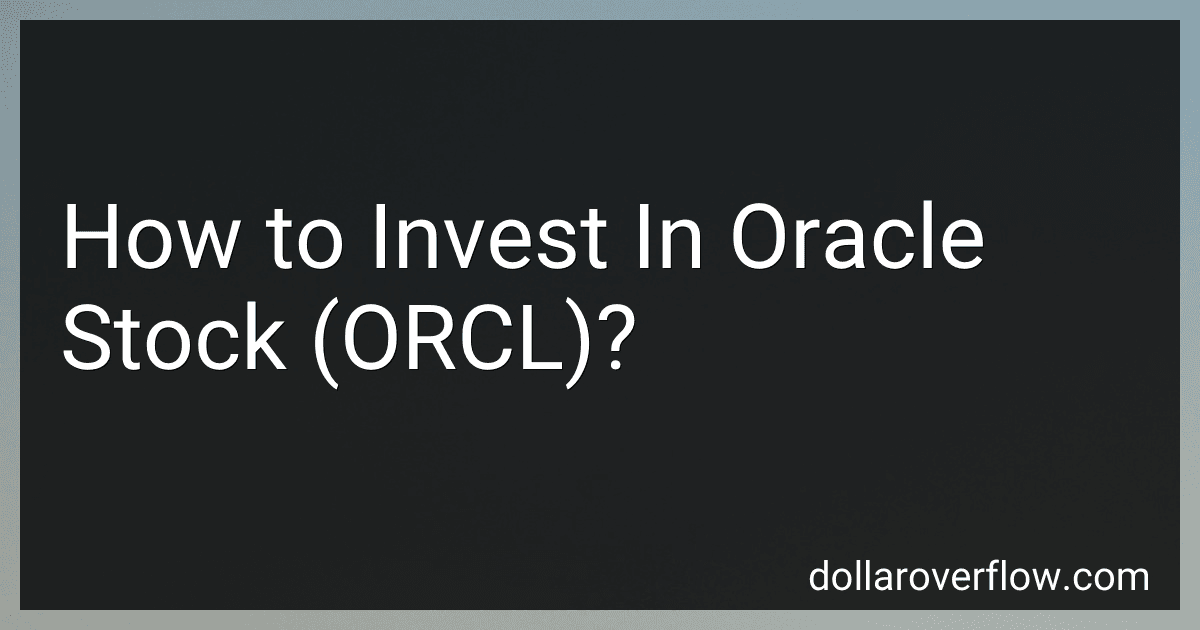 How to Invest In Oracle Stock (ORCL)? image