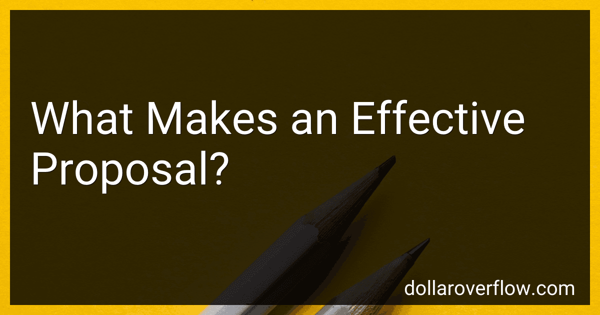 What Makes an Effective Proposal? image