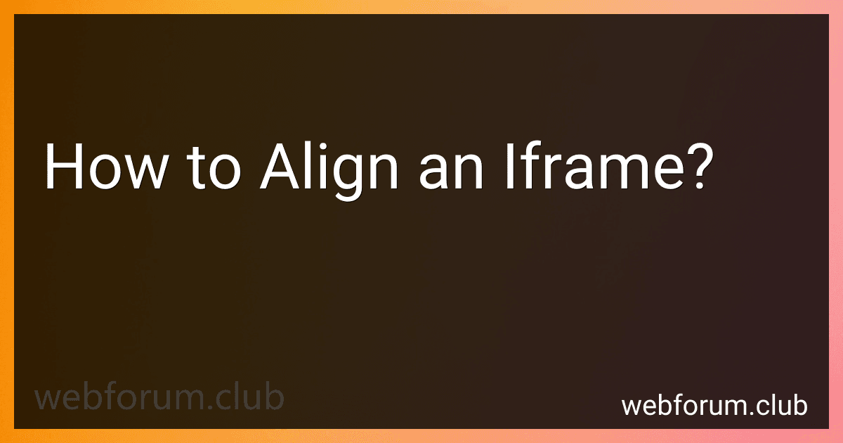 How to Align an Iframe? image