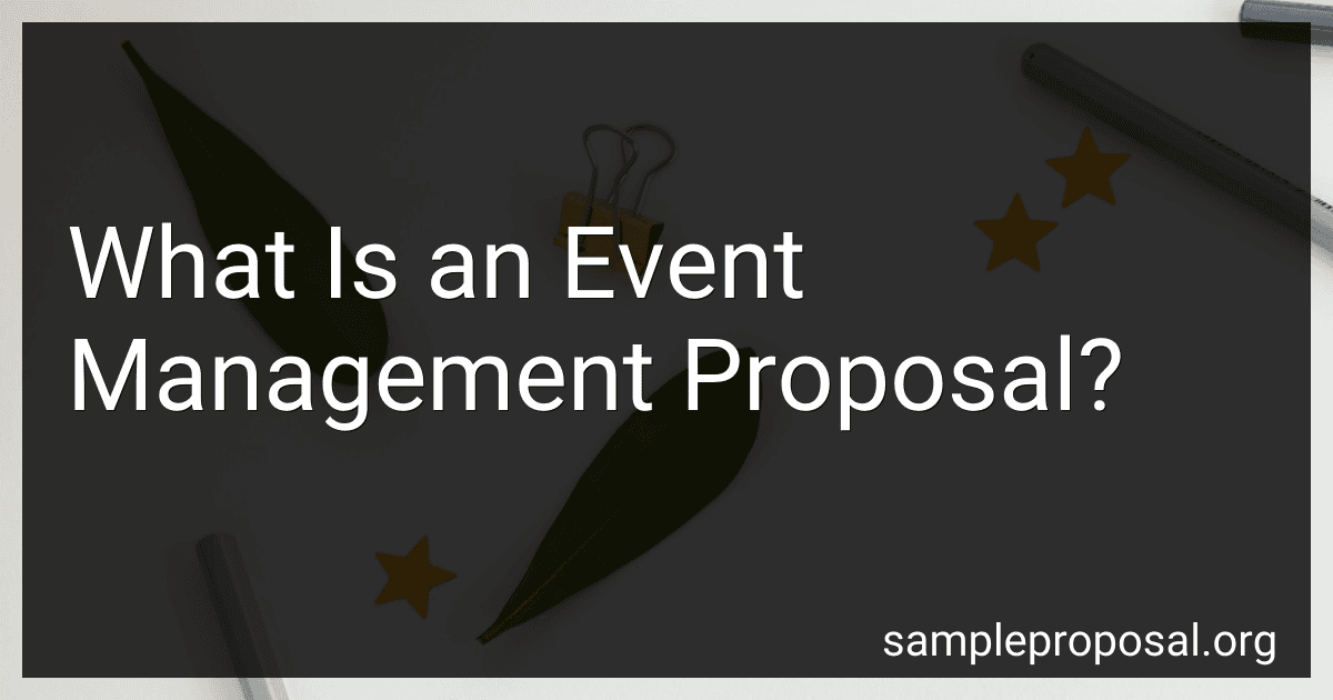 What Is an Event Management Proposal? image