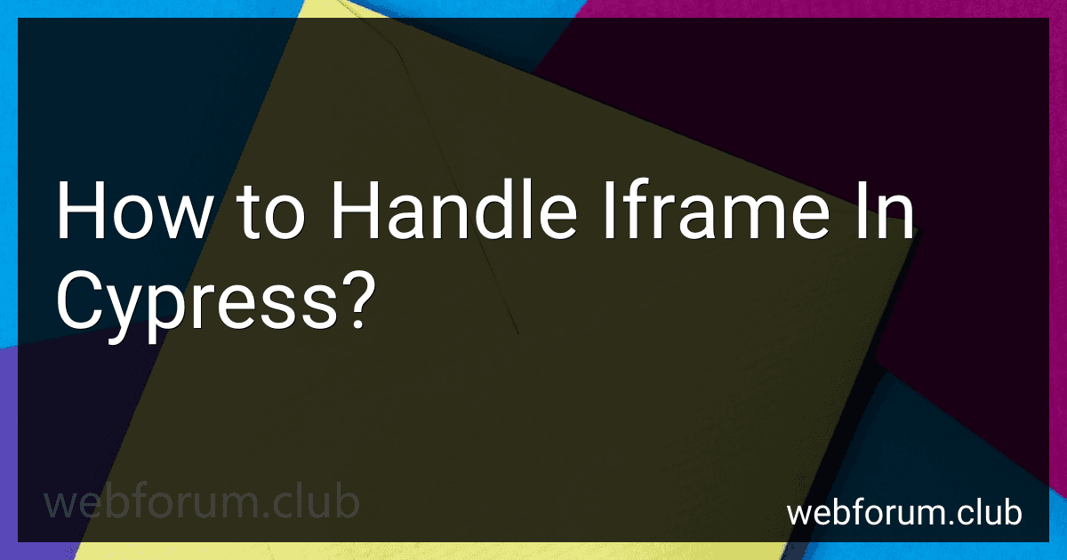 How to Handle Iframe In Cypress? image