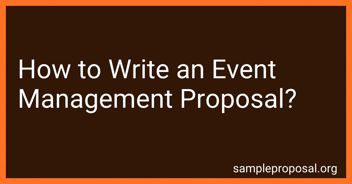 How to Write an Event Management Proposal? image