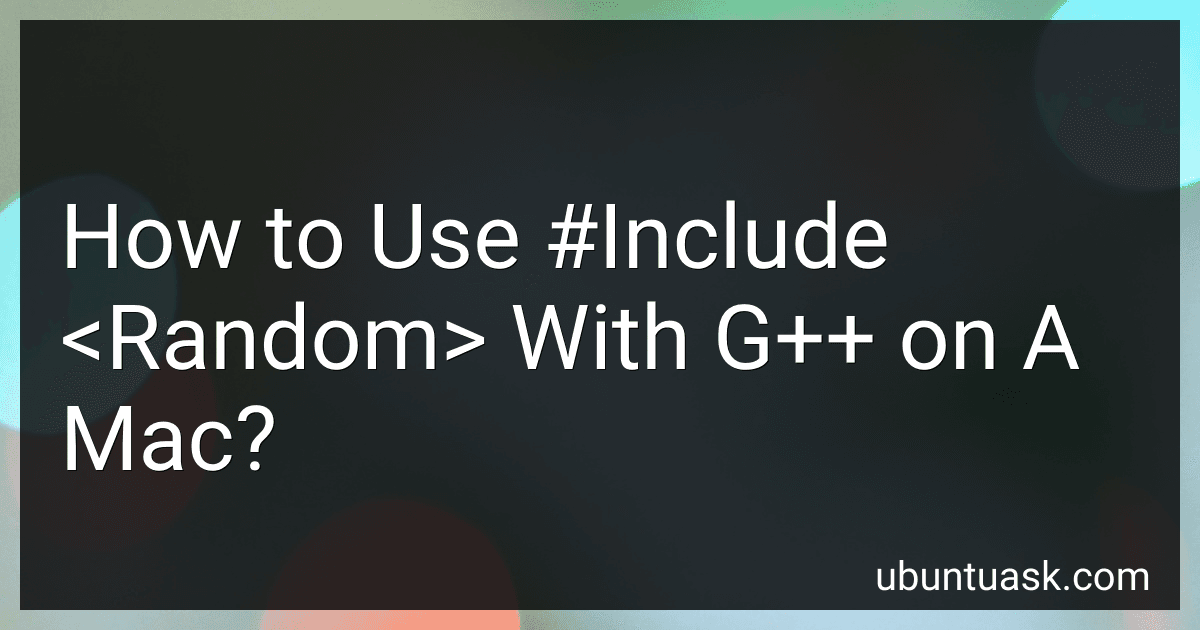 How to Use #Include <Random> With G++ on A Mac? image