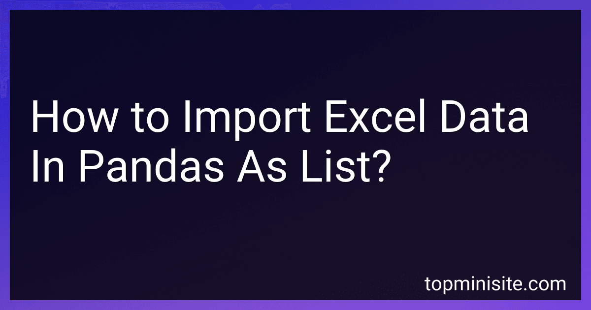 How to Import Excel Data In Pandas As List? image