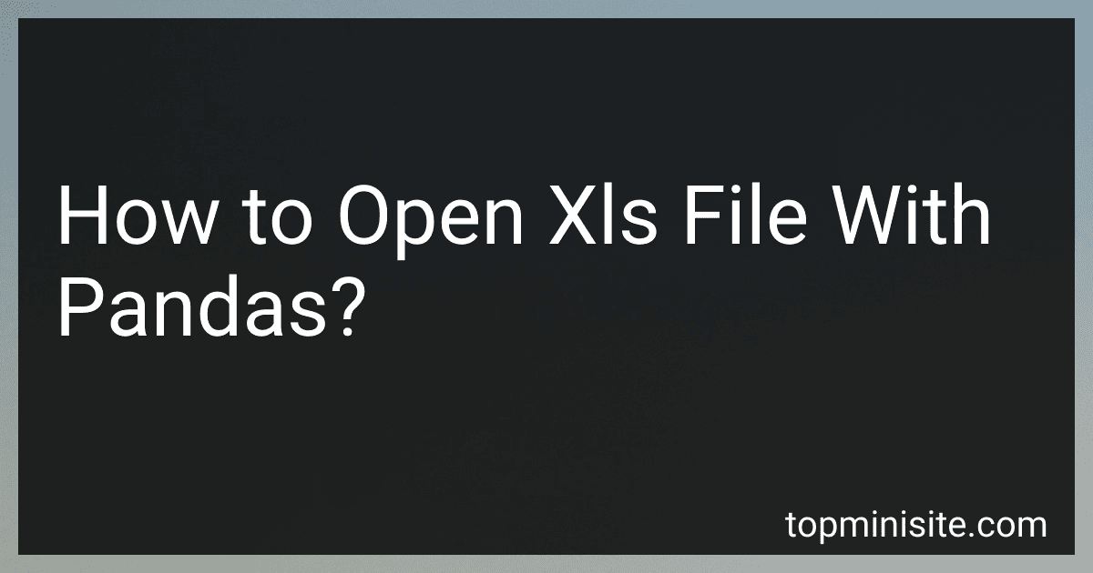 How to Open Xls File With Pandas? image