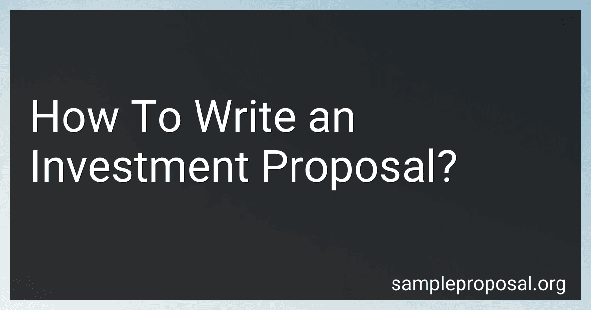 How To Write an Investment Proposal? image