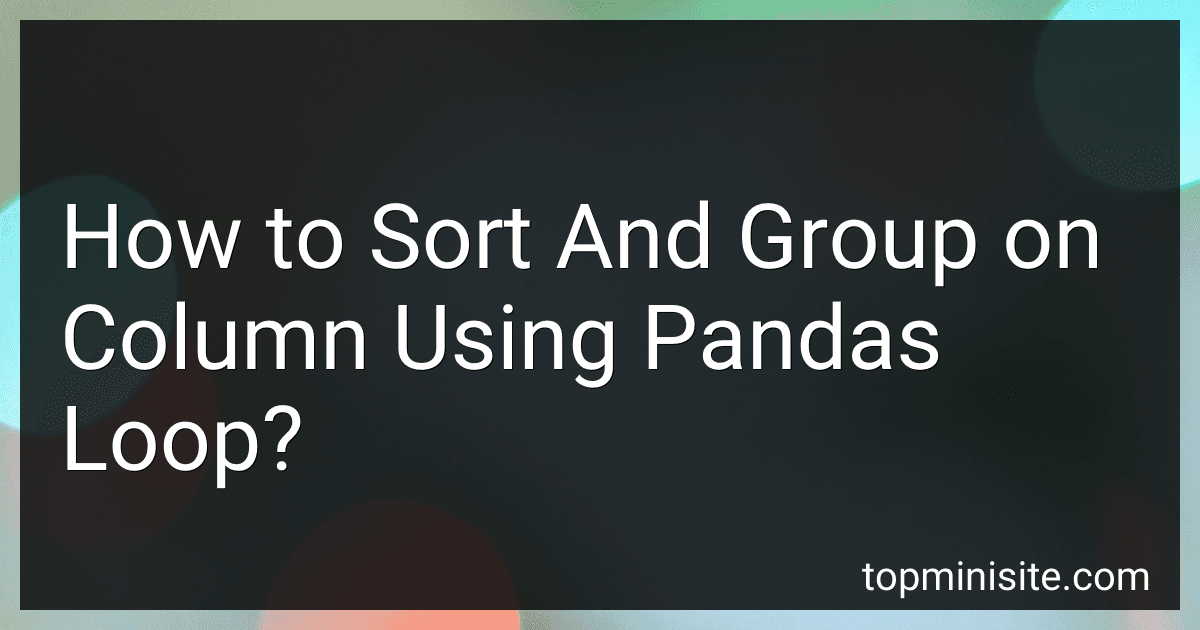 How to Sort And Group on Column Using Pandas Loop? image
