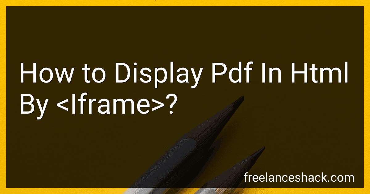 How to Display Pdf In Html By <Iframe>? image