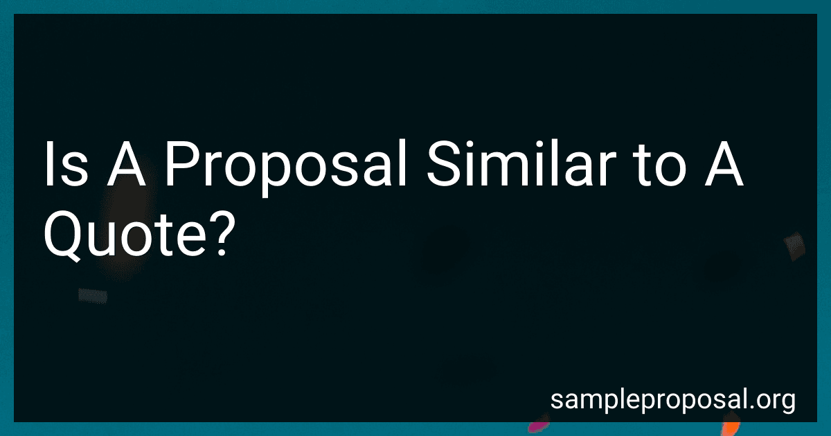 Is A Proposal Similar to A Quote? image