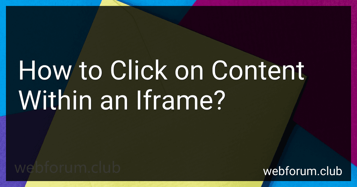 How to Click on Content Within an Iframe? image