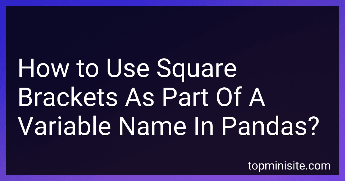 How to Use Square Brackets As Part Of A Variable Name In Pandas? image