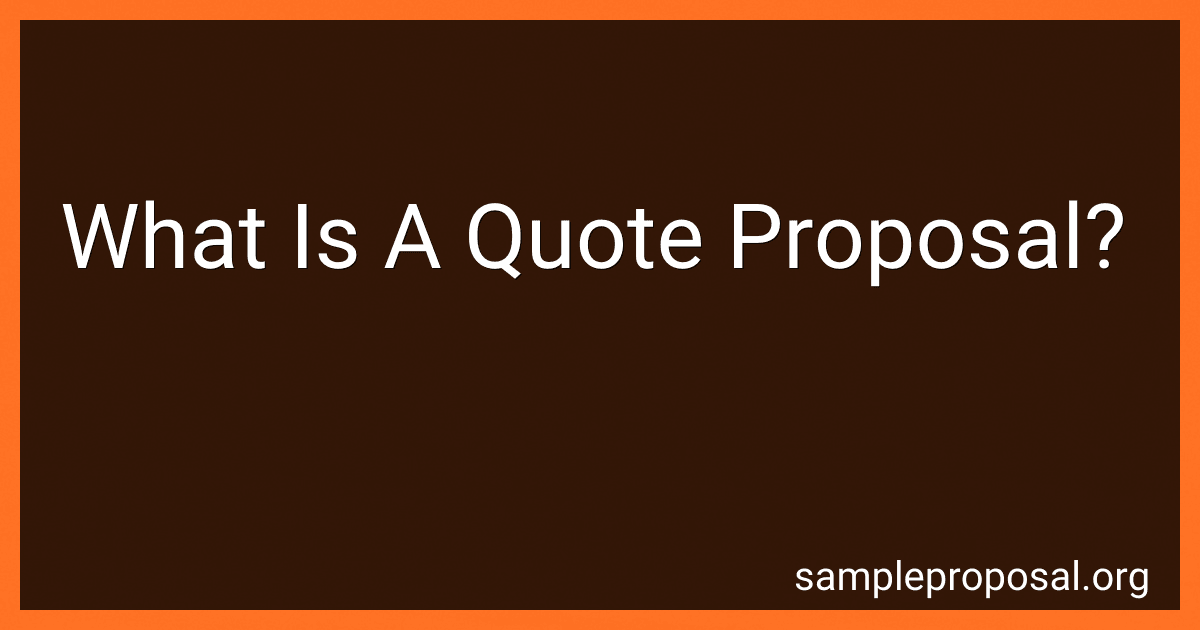 What Is A Quote Proposal? image