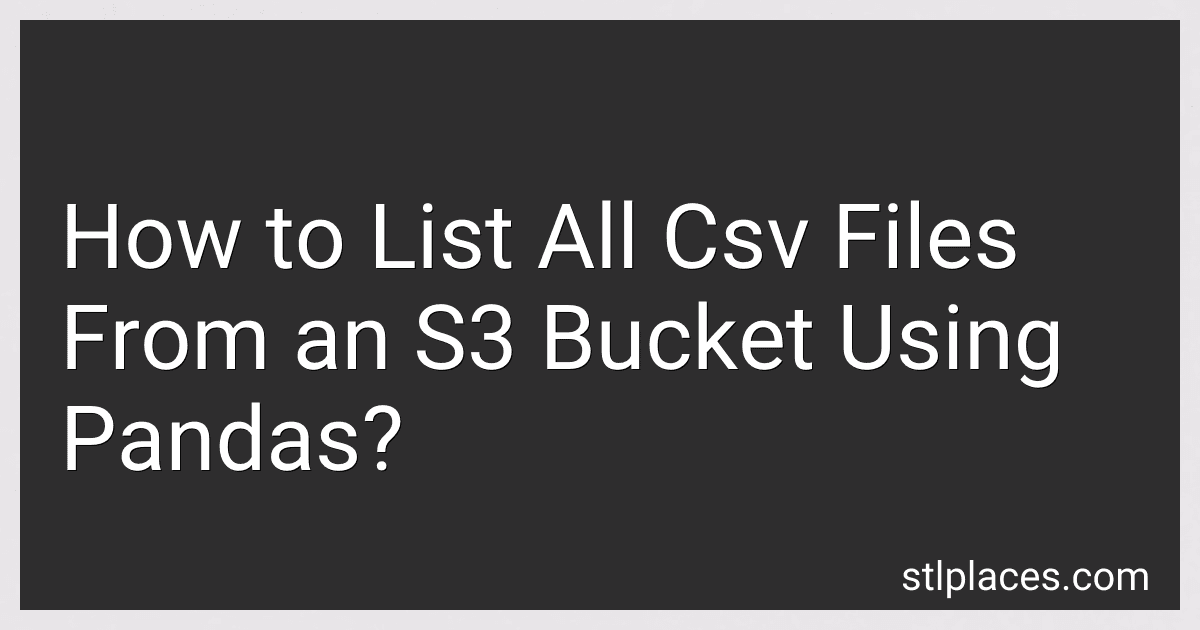How to List All Csv Files From an S3 Bucket Using Pandas? image