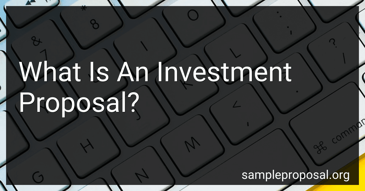 What Is An Investment Proposal? image