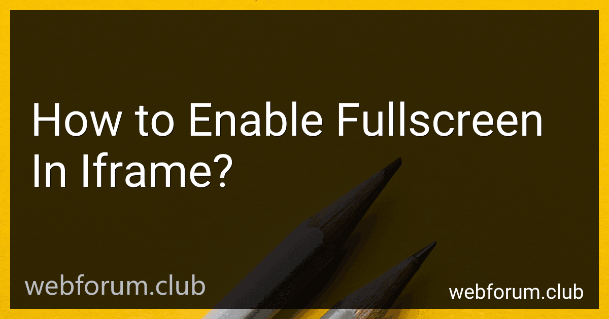 How to Enable Fullscreen In Iframe? image