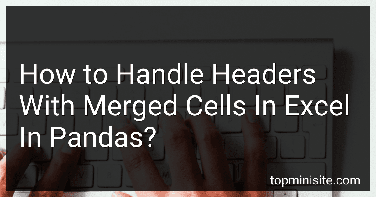 How to Handle Headers With Merged Cells In Excel In Pandas? preview