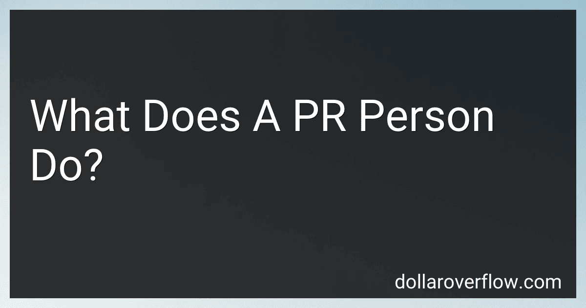 What Does A PR Person Do? image