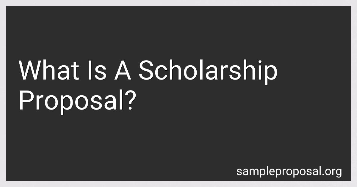 What Is A Scholarship Proposal? image