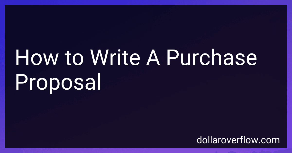 How to Write A Purchase Proposal image