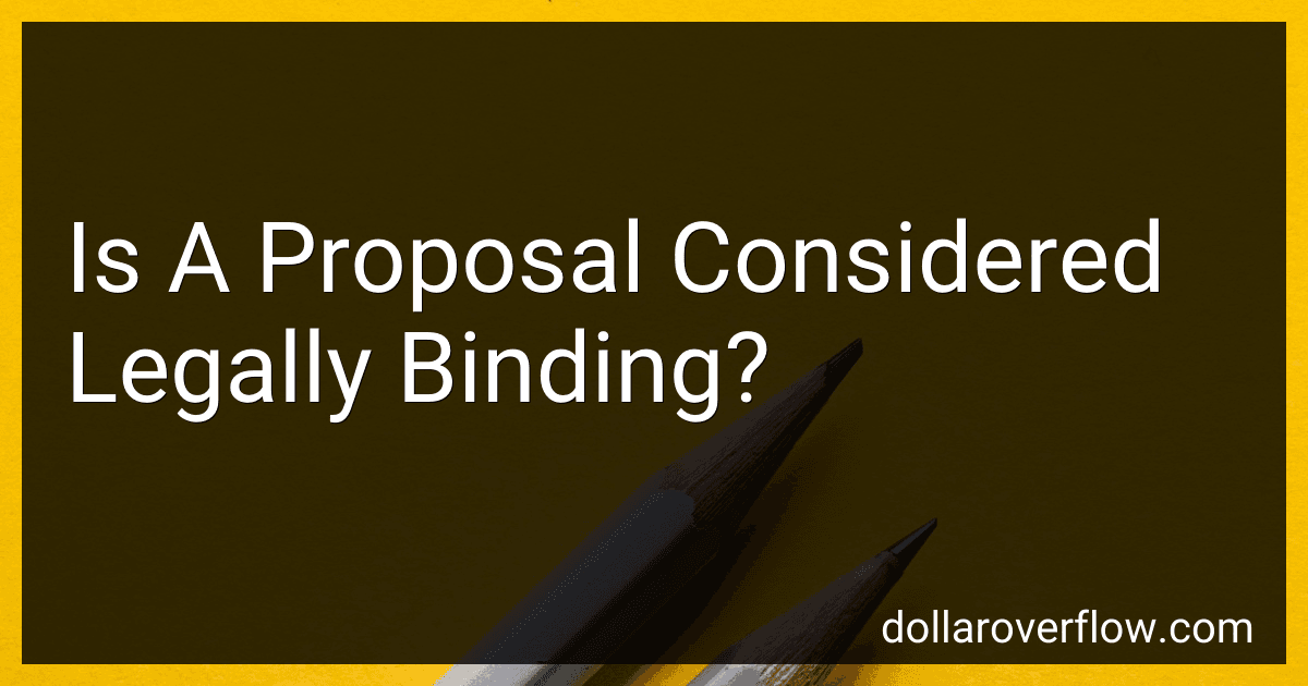 Is A Proposal Considered Legally Binding? image