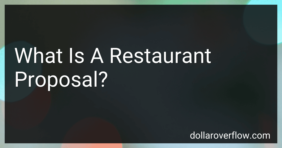 What Is A Restaurant Proposal? image