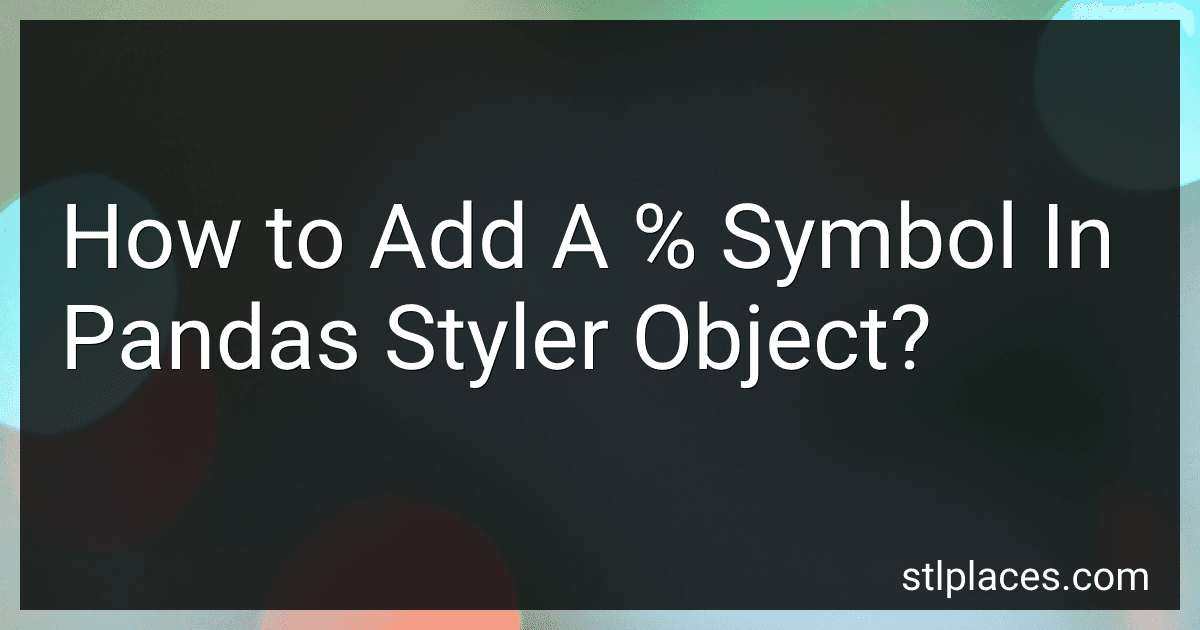 How to Add A % Symbol In Pandas Styler Object? image