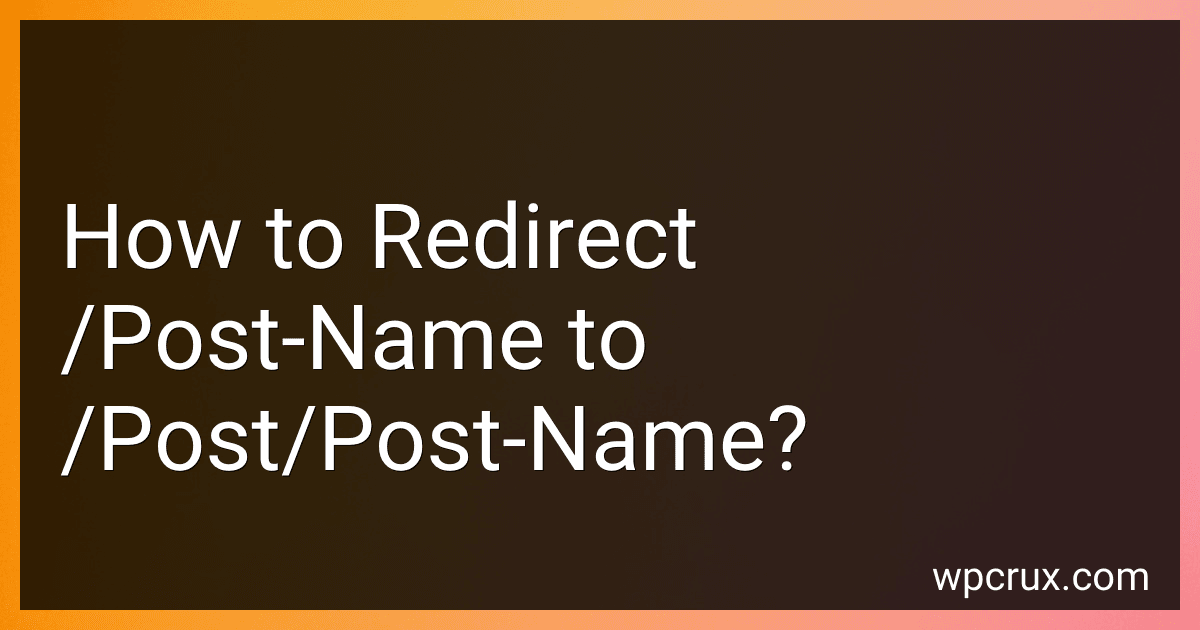How to Redirect /Post-Name to /Post/Post-Name? preview